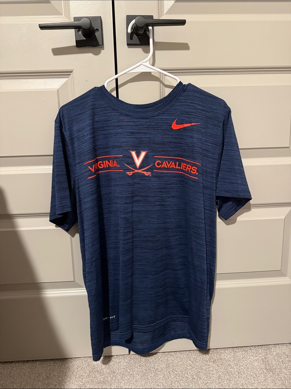Nike Navy and Orange Virginia Cavaliers Dri-FIT Tee